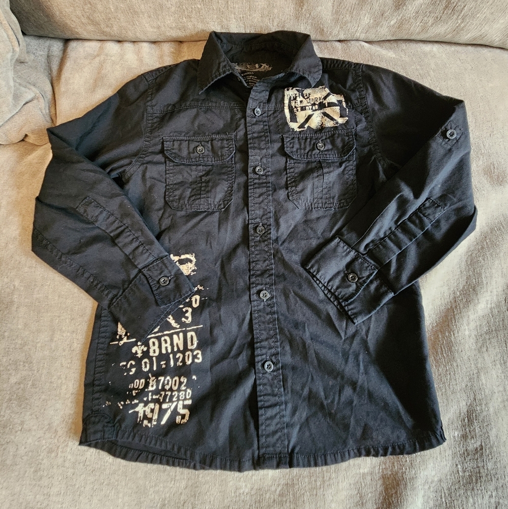 Helix Mens/Boys Graphic Button Shirt
